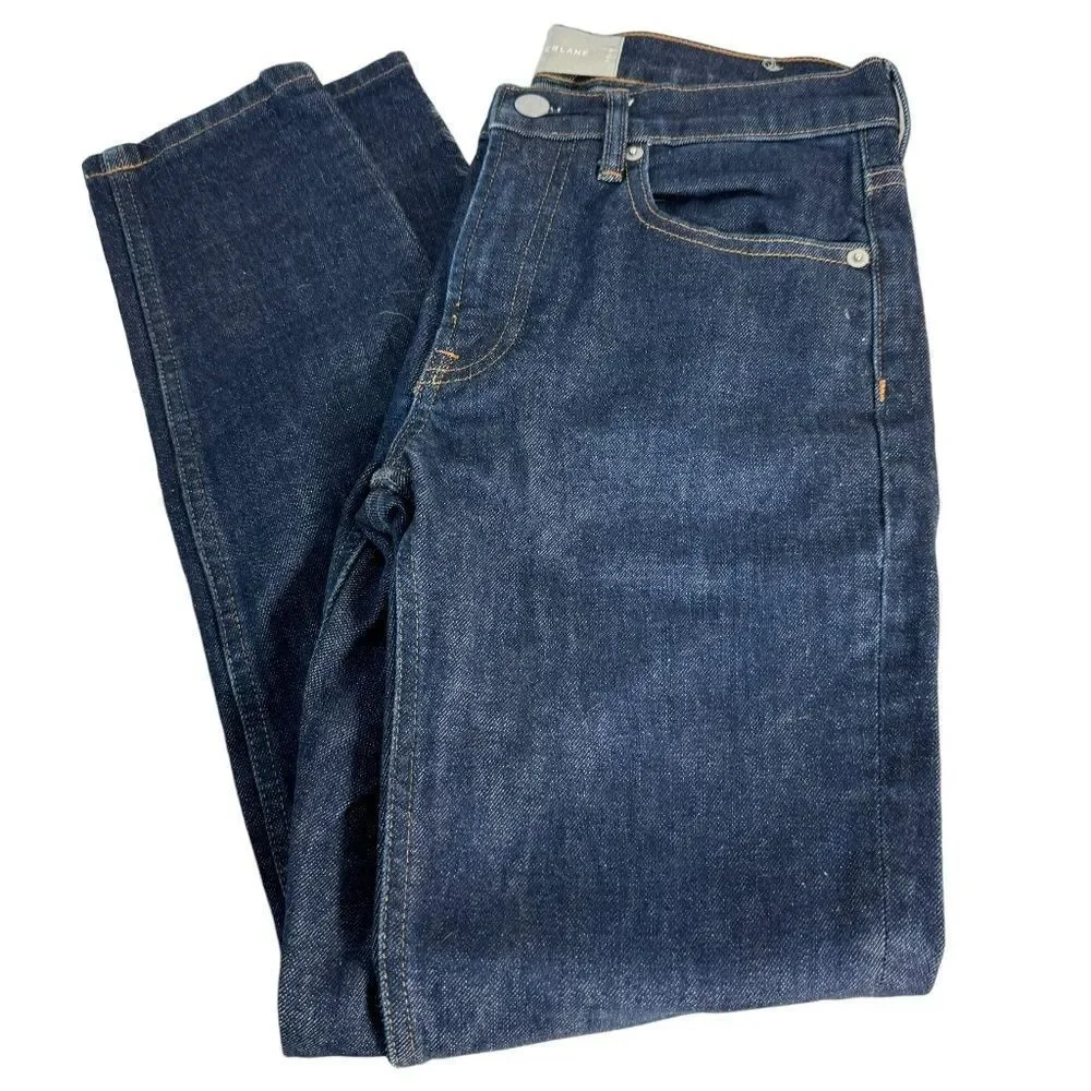 Everlane Mid Rise Dark Wash Slim‎ Straight Jeans Sz 26
